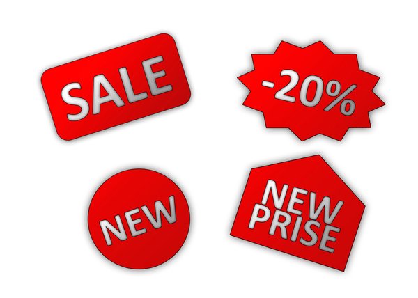 Étiquettes soldes blanc liseré rouge : votre atout promotionnel